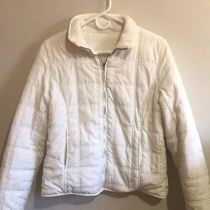 Weatherproof reversible jacket. Quilted/Fleece M